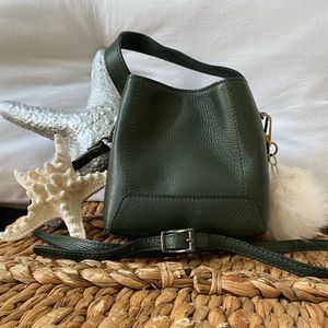 Italian Leather Mini Bucket Bag